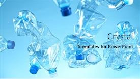  Presentation with plastic waste - Colorful PPT theme enhanced with freeze-motion-shot-of-flying backdrop and a arctic colored foreground