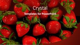  Presentation with strawberries - Slide deck featuring freeze-motion-shot-of-flying background and a tawny brown colored foreground