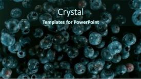  Presentation with blueberries - PPT theme with freeze-motion-shot-of-flying background and a wine colored foreground