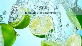  Presentation with freeze - Presentation theme featuring freeze-motion-shot-of-fresh background and a cool aqua colored foreground