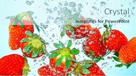  Presentation with freeze - Beautiful PPT layouts featuring freeze-motion-shot-of-fresh backdrop and a cool aqua colored foreground