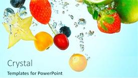  Presentation with fresh water - Audience pleasing slide deck consisting of freeze-motion-shot-of-fresh backdrop and a cool aqua colored foreground