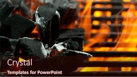  Presentation with charcoal - Presentation design with freeze-motion-shot-of-glowing background and a wine colored foreground