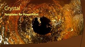  Presentation with black liquid - Slide deck with freeze-motion-shot-of-golden background and a tawny brown colored foreground