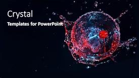  Presentation with dry ice - Beautiful theme featuring freeze-motion-shot-of-ice backdrop and a black colored foreground