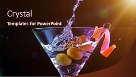 Presentation with splashing - PPT layouts with freeze-motion-shot-of-olives background and a wine colored foreground