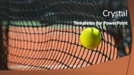  Presentation with freeze - Slides having freeze-motion-shot-of-tennis background and a dark gray colored foreground