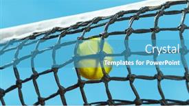  Presentation with freeze - Slide deck featuring freeze-motion-shot-of-tennis background and a teal colored foreground