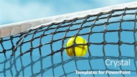  Presentation with freeze - Slides consisting of freeze-motion-shot-of-tennis background and a teal colored foreground