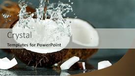 Presentation with coconut water - Colorful slides enhanced with freeze-motion-shot-of-water backdrop and a light gray colored foreground