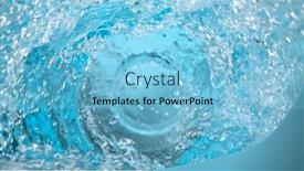  Presentation with water splash - Slides featuring freeze-motion-shot-of-water background and a  colored foreground