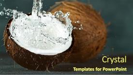  Presentation with coconut water - Amazing presentation design having freeze-motion-top-shot backdrop and a wine colored foreground