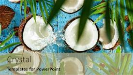  Presentation with coconut water - Amazing presentation theme having freeze-motion-top-shot backdrop and a mint green colored foreground