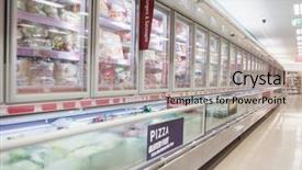  Presentation with freezer - Theme enhanced with freezer - facing view of frozen aisle background and a light gray colored foreground