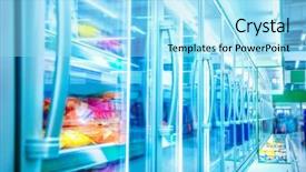  Presentation with freezer - Slides having freezer - food in a supermarket background and a arctic colored foreground