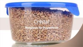  Presentation with plastic container - Beautiful PPT theme featuring freezer packaging - filled plastic container isolated backdrop and a  colored foreground