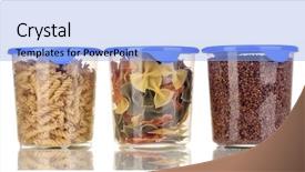  Presentation with plastic containers - Beautiful theme featuring freezer packaging - filled plastic containers isolated backdrop and a light blue colored foreground