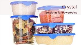  Presentation with plastic containers - Amazing PPT layouts having freezer packaging - filled plastic containers isolated backdrop and a lemonade colored foreground