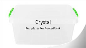  Presentation with plastic container - PPT theme with freezer packaging - plastic container isolated on white background and a white colored foreground