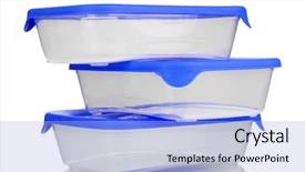  Presentation with plastic containers - Amazing PPT layouts having freezer packaging - plastic containers for food isolated backdrop and a light blue colored foreground