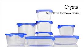  Presentation with freezer - PPT layouts consisting of freezer packaging - plastic containers for food isolated background and a white colored foreground