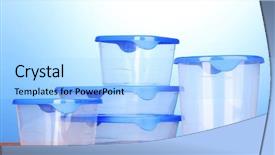  Presentation with freezer - PPT theme enhanced with freezer packaging - plastic containers for food background and a  colored foreground