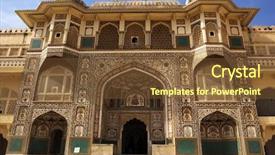  Presentation with city india - Beautiful PPT layouts featuring frege - ceramic drawing in an entrance backdrop and a tawny brown colored foreground