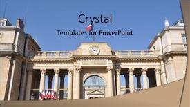  Presentation with bourbon - Slides enhanced with frege - palais bourbon in paris background and a teal colored foreground