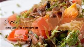  Presentation with soy sauce - PPT theme consisting of frege - tofu marinated in soy sauce background and a  colored foreground