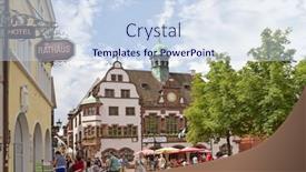  Presentation with western - Cool new PPT theme with freiburg-im-breisgau-germany-august backdrop and a sky blue colored foreground