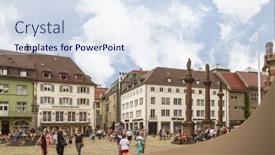  Presentation with western - PPT layouts consisting of freiburg-im-breisgau-germany-august background and a sky blue colored foreground