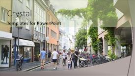  Presentation with western - Slide set enhanced with freiburg-im-breisgau-germany-august background and a mint green colored foreground