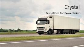  Presentation with truck - PPT theme with freight forwarding - one of white truck background and a  colored foreground