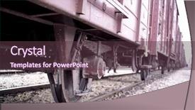  Presentation with trucks - Colorful PPT layouts enhanced with freight train - close up shot of trucks backdrop and a tawny brown colored foreground