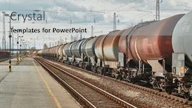  Presentation with silo - Slides featuring freight-train-silo-wagon-detail background and a light gray colored foreground