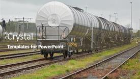  Presentation with silo - Amazing PPT layouts having freight-train-silo-wagons backdrop and a tawny brown colored foreground