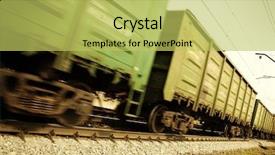  Presentation with blur - Audience pleasing presentation theme consisting of freight train special toned backdrop and a yellow colored foreground