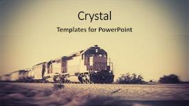  Presentation with arizona desert - PPT theme having freight train traveling through arizona background and a lemonade colored foreground