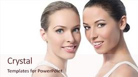  Presentation with two black women - PPT layouts consisting of freindly - two attractive smiling women background and a lemonade colored foreground