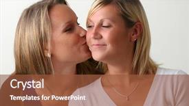  Presentation with german shepherd two young puppys - Cool new PPT layouts with freindly - two young girl freinds backdrop and a tawny brown colored foreground