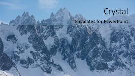  Presentation with winter scene - Amazing slides having french alps mountain peaks covered with fresh snow winter landscape nature scene on beautiful sunny winter day backdrop and a light blue colored foreground