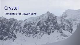  Presentation with winter scene - Theme with french alps mountain peaks covered with fresh snow winter landscape nature scene on beautiful sunny winter day background and a sky blue colored foreground