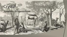  Presentation with syria - Colorful theme enhanced with french army expedition in syria backdrop and a light gray colored foreground