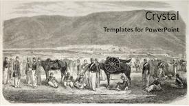  Presentation with army - Theme with french army mountain gunners background and a light gray colored foreground