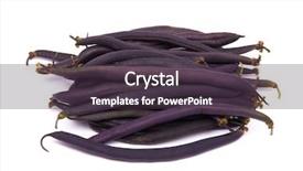  Presentation with kidney bean - Slides featuring french beans - asparagus kidney bean studio white background and a tawny brown colored foreground