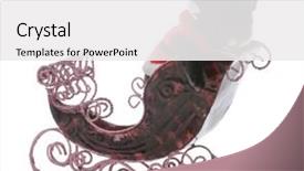  Presentation with santa sleigh - Slide deck having french bulldog puppy in santa' background and a  colored foreground