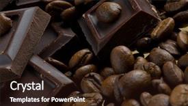  Presentation with coffee and sweet chocolate brownies - Slide deck consisting of french cafe - coffee and chocolate background and a  colored foreground