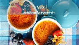  Presentation with burnt - Theme with french cafe - creme brulee cream brulee burnt background and a ocean colored foreground