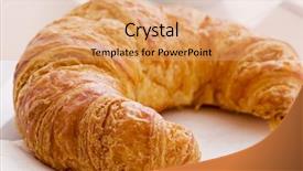  Presentation with croissant - PPT layouts featuring french cafe - fresh croissant background and a  colored foreground