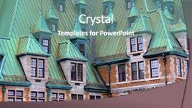  Presentation with hotel - Slides consisting of french canadian - fairmont le chateau frontenc is background and a seafoam green colored foreground